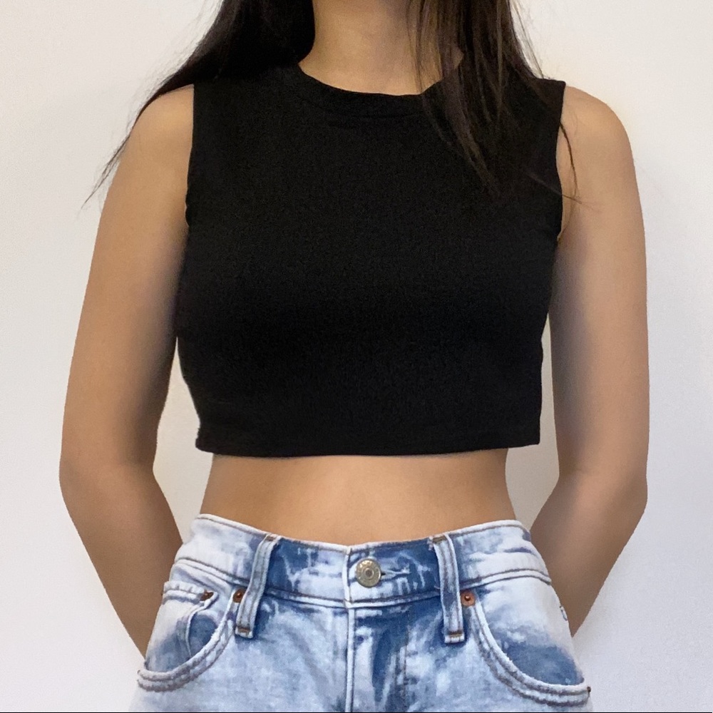 Black tank top